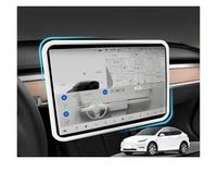 Rdtnvc Pour Tesla Pour Model 3 2018-2022 Et Y 2021-2024 Cadre De Protection En Silicone Pour Écran Commande Centrale Rétroviseur Intérieur protection d'écran GPS(B white)