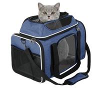 RDTOK Sac Transport Chat,Pliable Sac de Transport pour Chat,Extension Supérieure,Portable sac Chat,Cadre Ultra Stable,utilisé pour Chien,Les Chats et Les Chiots de Moins de 8kg pour Les Voyages (Bleu)