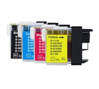 RDWQDGJG Cartouches d'encre compatibles 6X Compatible avec Les modèles d'imprimantes LC60 LC61 LC65 LC67 LC975 LC980 LC990 LC1100 LC11 LC16 LC38 LC39 LC985