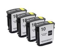 RDWQDGJG Compatible avec Le Jeu de Cartouches d'encre 10 82 Designjet 500 500ps 800 800ps, Traceurs HP10 HP82 HP500 HP800 Compatible avec imprimante(10BK 4PCS)