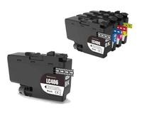 RDWQDGJG Compatible avec Les imprimantes à Cartouche d'encre série LC406 HL-JF1 MFC-J4335DW MFC-J4345DW MFC-J4535DW MFC-J5855DW(1 Set 4 PCS 1BK)