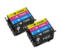 RDWQDGJG Lot de 2 Cartouches d'encre 16XL T1631 compatibles avec Les imprimantes WF 2010W 2510WF 2520NF 2530WF 2540WF 2630WF 2650DWF 2660DWF 2750DWF 2760DWF