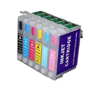 RDWQDGJG Recharge de Cartouche d'encre avec Puce Arc, Compatible avec Les imprimantes 1400 PX700W PX800FW P50 PX830FWD 1430 modèle T0791 T0796