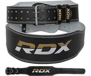 RDX 4powerlifting Daim Ceinture de Musculation Noir/Or rembourré Ceinture L Noir/Or