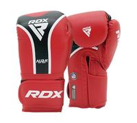 RDX Aura Plus T-17 Gants de Boxe en Cuir Maya Hide Rembourrage MG-3 Mousse Max-Shock pour entraînement, Sparring, Kickboxing, Muay Thai Sangle Quick-EZ Rouge 340 g