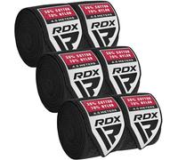 RDX Bandes Boxe sous Gants, Bandage De 4,5m, Élastique pour Le Pouce, Boxing Inner Gloves Hand Wraps, Protection du Poignet, Arts Martiaux Muay Thai MMA, Kickboxing, Entraînement Au Sac Hommes Femmes