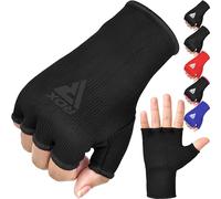 RDX Bandes Boxe sous Gants, Élastiqué Protege Main Sparring Arts Martiaux Protecteur de Poing, Boxing Inner Gloves Hand Wraps, Gants de Frappe Boxeur Adulte Femme Homme (Noir Complet, L)
