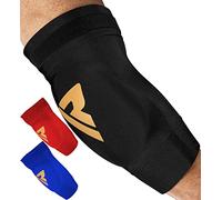 RDX Boxe Soutien Coude MMA Coudière Tendinite Musculation Protection Sport Kontact - Noir/Rouge - S