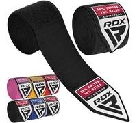 RDX Boxing Hand Wraps 4.5M / 180 Inches - Mexican Style Semi-Elastic MMA Inner Gloves - Wrist Support for Muay Thai, Kickboxing, BJJ, Karate - Thumb Loop & Hook and Loop Closure - Cotton & Nylon Blend
