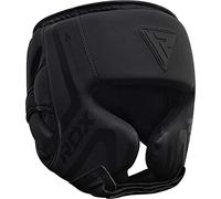 RDX Casque de Boxe MMA Entraînement, Convex la Peau Cuir Head Guard, Garde La Tête Muay Thai Sparring Arts Martiaux Kickboxing Combat Visage Oreille Nez Protecteur Headgear, Homme Femme