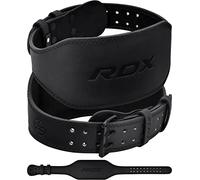 RDX Ceinture de Musculation, 4” 6” Cowhide Cuir D'haltérophilie Belt, 10 Trous Réglables, Support Dos Lombaire Ceinture de Levage, Entraînement en Force Bodybuilding Fitness Gym, Homme Femme