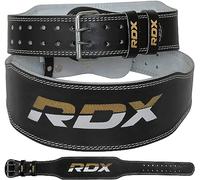 RDX Ceinture de Musculation, 4” 6” Cowhide Cuir D'haltérophilie Belt, 10 Trous Réglables, Support Dos Lombaire Ceinture de Levage, Entraînement en Force Bodybuilding Fitness Gym, Homme Femme
