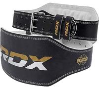 RDX Ceinture de Musculation, 6” Cowhide Cuir D'haltérophilie Belt, 10 Trous Réglables, Support Dos Lombaire Ceinture de Levage, Bodybuilding Powerlifting Fitness Gym Entraînement en Force, Homme Femme