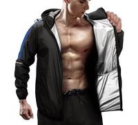 RDX Costume Sauna, Anti-Déchirure Survêtement avec Capuche, Reach Oeko TEX 100 CERTIFIÉ Combinaison Sudation Fitness Sweat à Capuche, Minceur D’entraînement Perte Poids Suit Sport Homme Femme