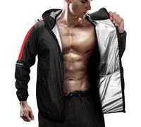 RDX Costume Sauna, Anti-Déchirure Survêtement avec Capuche, Reach Oeko TEX 100 CERTIFIÉ Combinaison Sudation Fitness Sweat à Capuche, Minceur D’entraînement Perte Poids Suit Sport Homme Femme