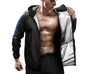 RDX Costume Sauna, Anti-Déchirure Survêtement avec Capuche, REACH OEKO TEX 100 CERTIFIÉ Combinaison Sudation Fitness Sweat à Capuche, Minceur D’entraînement Perte Poids Suit Sport Homme Femme