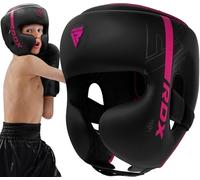 RDX Enfants Casque Boxe pour MMA Sparring, D'entraînement, Maya Hide Cuir Kara Head Protection pour Art Martiaux, Muay Thai, Krav Maga, Kickboxing, Karaté et Combat Libre Training, Accueil Gym