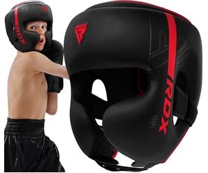 RDX Enfants Casque Boxe pour MMA Sparring, D'entraînement, Maya Hide Cuir Kara Head Protection pour Art Martiaux, Muay Thai, Krav Maga, Kickboxing, Karaté et Combat Libre Training, Accueil Gym