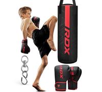 RDX Enfants Sac de Frappe 2ft et Gants Kit pour Boxe D’entraînement, Junior Rempli Kara Lourd Bag pour Muay Thaï, MMA, Arts Martiaux, Sparring, Kickboxing, Punching Ball