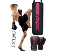 RDX Enfants Sac de Frappe 2ft Kit pour Boxe D’entraînement, Junior Rempli Kara Lourd Bag pour Muay Thaï, MMA, Arts Martiaux, Sparring, Kickboxing, Punching Ball