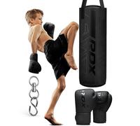 RDX Enfants Sac de Frappe 2ft Kit pour Boxe D’entraînement, Junior Rempli Kara Lourd Bag pour Muay Thaï, MMA, Arts Martiaux, Sparring, Kickboxing, Punching Ball
