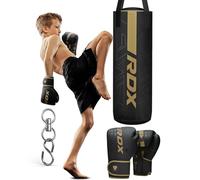 RDX Enfants Sac de Frappe 2ft Kit pour Boxe D’entraînement, Junior Rempli Kara Lourd Bag pour Muay Thaï, MMA, Arts Martiaux, Sparring, Kickboxing, Punching Ball