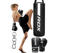 RDX Enfants Sac de Frappe 2ft Kit pour Boxe D’entraînement, Junior Rempli Kara Lourd Bag pour Muay Thaï, MMA, Arts Martiaux, Sparring, Kickboxing, Punching Ball