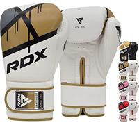RDX - Gants de boxe Ego en cuir maya pour boxe thaï, sparring, sac de frappe, kickboxing 414 ml (14 oz) doré