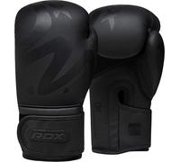 RDX Gants de Boxe Hommes Femmes, Muay Thai Sparring Kickboxing, Maya Hide Leder Boxing Gloves, Sac de Boxe Sandsack Punching Gants, MMA Arts Martiaux Entraînement Kickboxing Gants, Noir Adulte