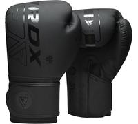 RDX Gants de Boxe Muay Thai d'entrainement, Maya Hide Cuir, Kara Pro Sparring Kickboxing MMA Boxing Gloves, Gants pour Sac de Frappe Pattes d'ours Training, Homme Femme Adulte 8 10 12 14 16oz Noir