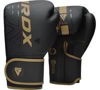 RDX Gants de Boxe Muay Thai d'entrainement, Maya Hide Cuir, Kara Pro Sparring Kickboxing MMA Boxing Gloves, Gants pour Sac de Frappe Pattes d'ours Training, Homme Femme Adulte 8 10 12 14 16oz Noir