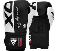 RDX Gants de Boxe pour D'entraînement et Muay Thaï, Gants en Maya Hide Cuir pour Sparring, Kickboxing, Sacs de Frappe, Compétition Combat Mitaines, Hommes Femmes Gym Entraînements 8 10 12 14 16 OZ