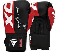 RDX Gants de Boxe pour D'entraînement et Muay Thaï, Gants en Maya Hide Cuir pour Sparring, Kickboxing, Sacs de Frappe, Compétition Combat Mitaines, Hommes Femmes Gym Entraînements 8 10 12 14 16 OZ
