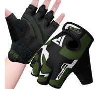 RDX Gants de Fitness Musculation d'haltérophilie D'entraînement, Antidérapant Rembourré Paume Protection Weightlifting Gloves, Cyclisme Aviron Le Sport Levage Poids Gymnastique, Homme Femme, Vert, S