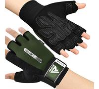 RDX Gants de Fitness Respirant Anti-dérapant, Gant Masculation Sport Soutien au Poignet Protection Paume Forte Adhérence Workout Entrainement Fitness Gymnastique Powerlifter Gym Gloves Halterophilie