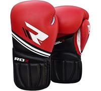 RDX Gants de Grappling Unisexe T15 en néoprène Noir Mat, Taille L, Rouge, 454 g