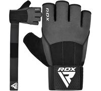 RDX Gants de Musculation halterophilie D'entraînement avec 3 Plaques de Poignet, Sangle de 15 Pouces de Long Antidérapant Paume Protection, Unisexe Gymnastique Dynamophilie Salle de Sport Cyclisme
