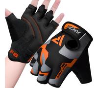 RDX Gants d'haltérophilie respirants pour musculation, crossfit, soutien du poignet pour l'haltérophilie et la musculation, orange, taille XL