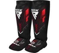 RDX IMMAF Protège-tibias pour Kickboxing, Boxe, Sports de Combat MMA, Protège-mollets, Protection pour les Jambes, Polster Shin Guard pour l'Entraînement, Hommes Femmes, Protection des Pieds