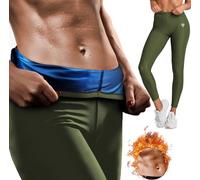 RDX Legging de sauna pour femme, conforme à la norme REACH certifié Oeko Tex 100, pantalon de compression pour contrôle du ventre, taille haute réglable avec fermeture éclair latérale, pantalon de gym