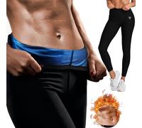 RDX Legging de sauna pour femme, conforme à la norme REACH certifié Oeko Tex 100, pantalon de compression pour contrôle du ventre, taille haute réglable avec fermeture éclair latérale, pantalon de gym