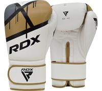 RDX Maya Cuir Gants Boxe Entraînement Sac Sparring Gants Muay Thai Kick Boxing, or, 14oz