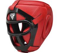 RDX Maya Hide Casques de boxe MMA Kick Boxing Entraînement Headgear en cuir avec grille faciale amovible, protection professionnelle pour Muay Thai Sparring Grappling Taekwondo Karaté Homme Femme