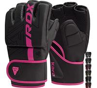RDX MMA Gants d'entraînement, Maya Hide Cuir, Kara Boxe Mitaines pour Grappling Sparring, Ventilé Paume, Protection Poignet Main, Kickboxing Muay Thaï Arts Martiaux Cage Combat Gloves, Homme Femme