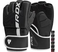 RDX MMA Gants d'entraînement, Maya Hide Cuir, Kara Boxe Mitaines pour Grappling Sparring, Ventilé Paume, Protection Poignet Main, Kickboxing Muay Thaï Arts Martiaux Cage Combat Gloves, Homme Femme