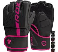 RDX MMA Gants d'entraînement, Maya Hide Cuir, Kara Boxe Mitaines pour Grappling Sparring, Ventilé Paume, Protection Poignet Main, Kickboxing Muay Thaï Arts Martiaux Cage Combat Gloves, Homme Femme