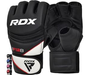 RDX MMA Gants d'entraînement, Maya Hide Cuir, Mitaines Boxe Grappling Sparring, Ventilé Ouvert Paume, Protection Poignet Main, Kickboxing, Muay Thaï, Arts Martiaux Combat Gloves, Homme Femme