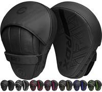 RDX Pattes d'ours Boxe MMA Incurvé Art Martiaux Bouclier Pao Muay Thai Kick Boxing Bouclier de Frappe Maya Hide Cuir Kara Cible D'entraînement Mitaines Focus Pads Sports de Combat Taekwondo Noir