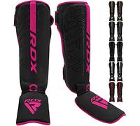 RDX Protège Tibia Boxe Thai Kick Boxing Arts Martiaux MMA D'entraînement, Maya Hide Cuir Kara Protege Tibia Muay Thai Krav Maga Sparring BJJ Karaté et Combat Libre Training Pied Protection