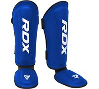 RDX Protège Tibia Pied Boxe, Shin Instep Guard, Maya Hide Cuir, SATRA SMMAF Approuvé, Protection pour Arts Martiaux, Karaté d’entraînement, MMA Kick Boxing Muay Thai